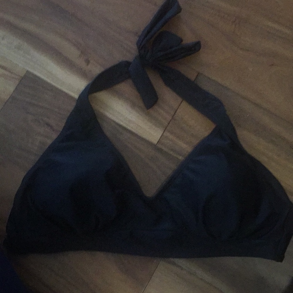 Black halter bikini top